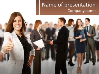 Woman Senior Peaceful PowerPoint Template