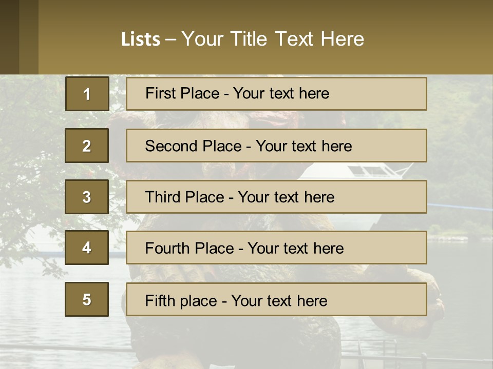 Ocean Retired Caucasian PowerPoint Template