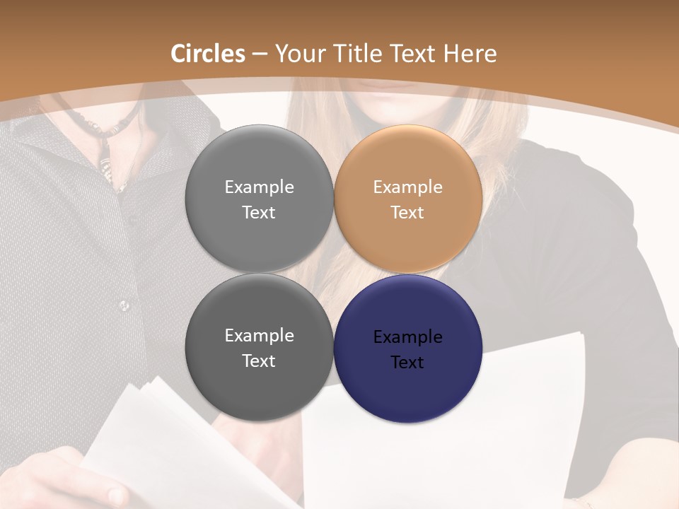 Standing Woman Sunrise PowerPoint Template