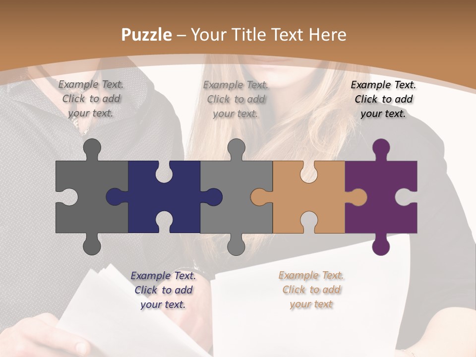 Standing Woman Sunrise PowerPoint Template