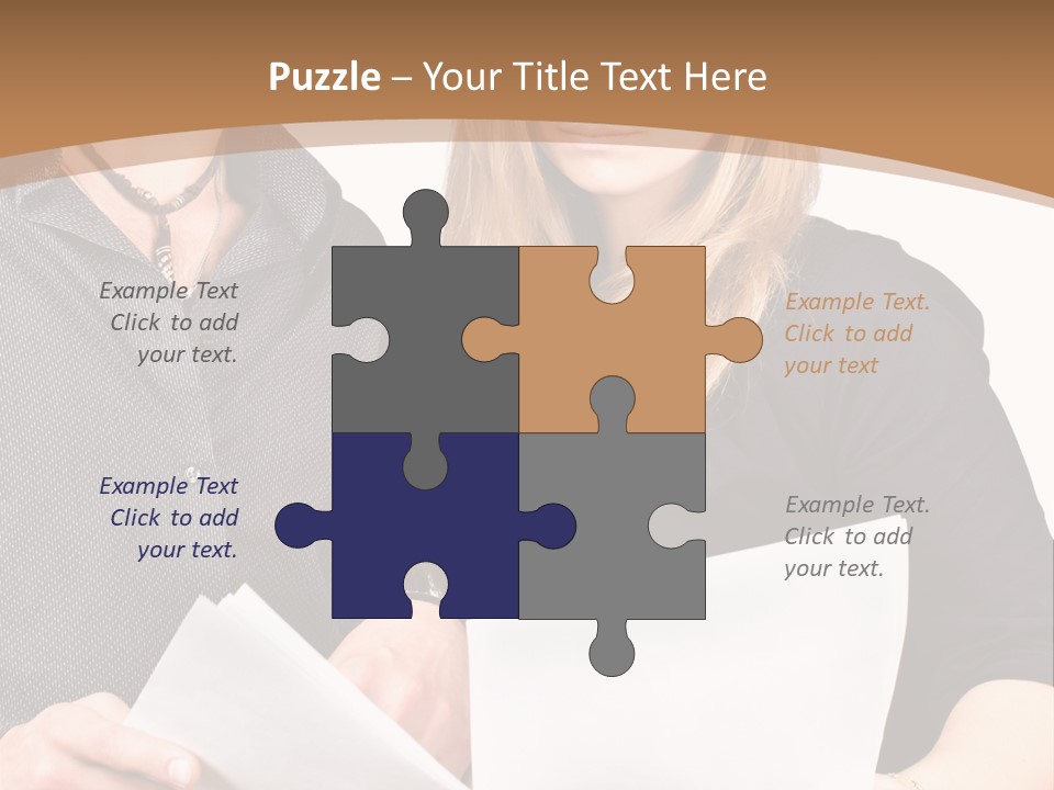 Standing Woman Sunrise PowerPoint Template