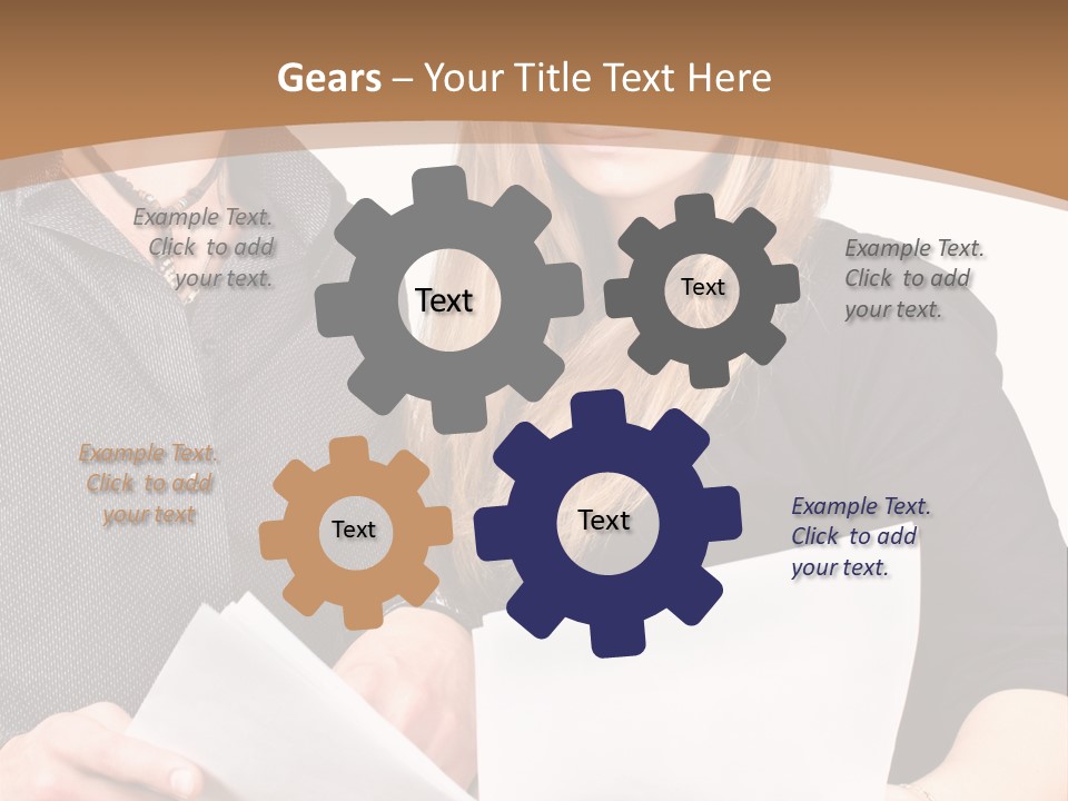 Standing Woman Sunrise PowerPoint Template