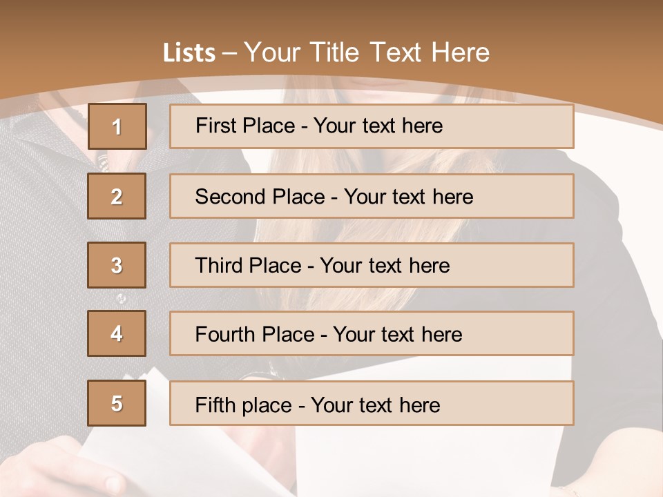 Standing Woman Sunrise PowerPoint Template