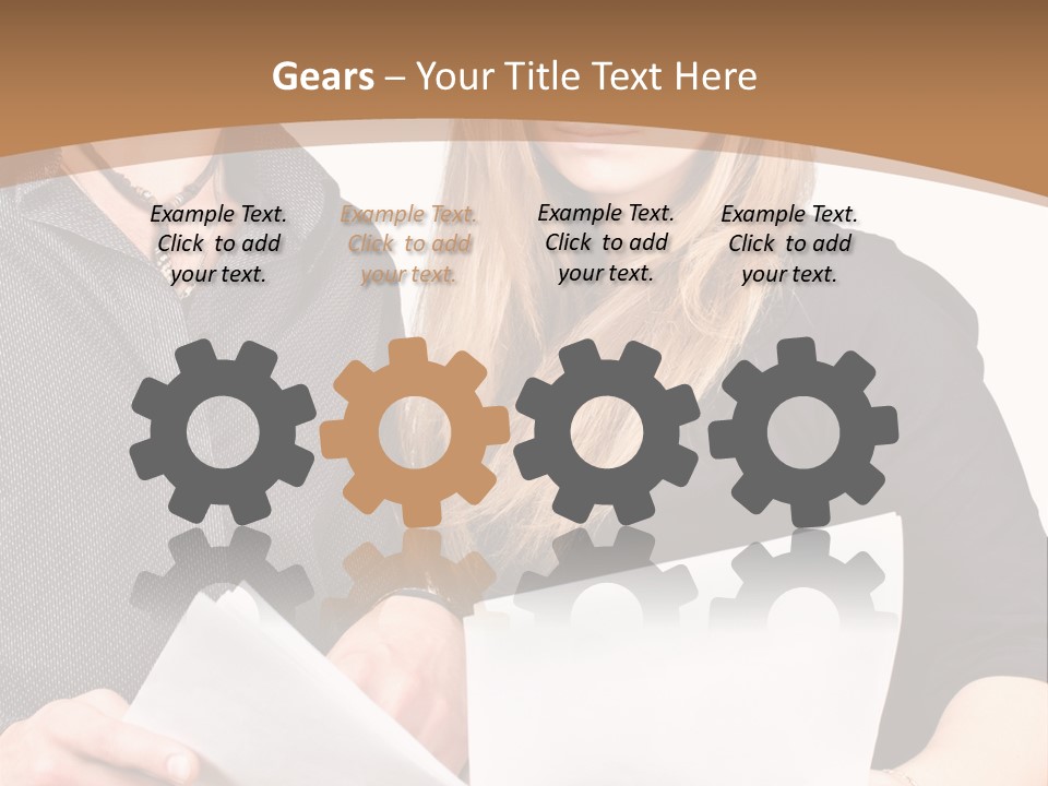 Standing Woman Sunrise PowerPoint Template