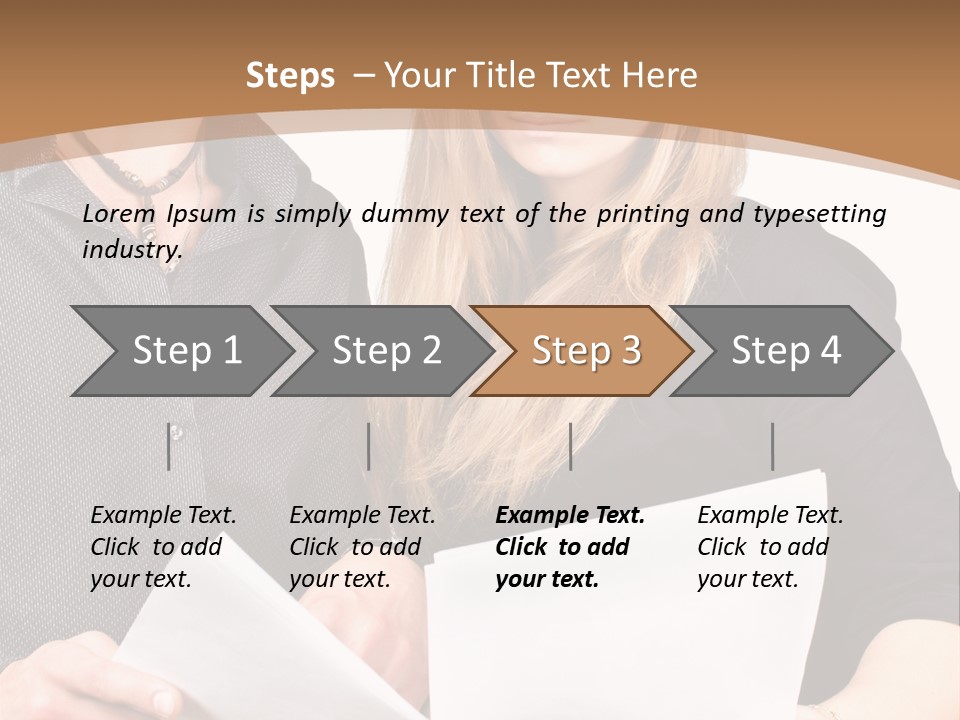 Standing Woman Sunrise PowerPoint Template