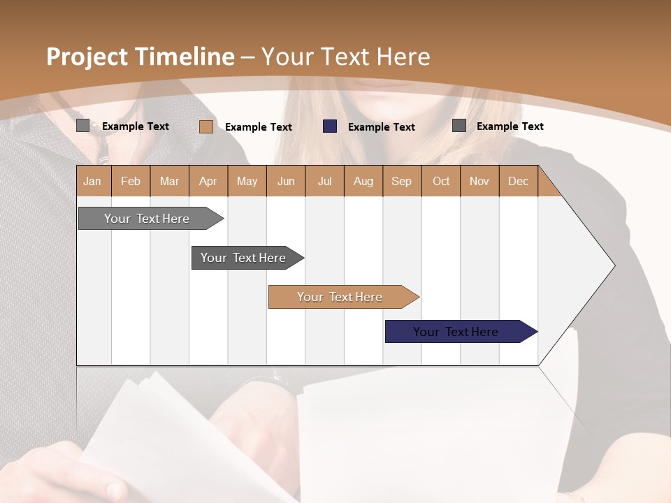 Standing Woman Sunrise PowerPoint Template