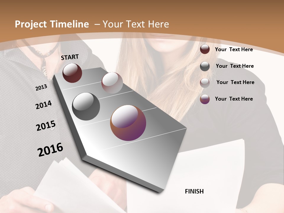 Standing Woman Sunrise PowerPoint Template