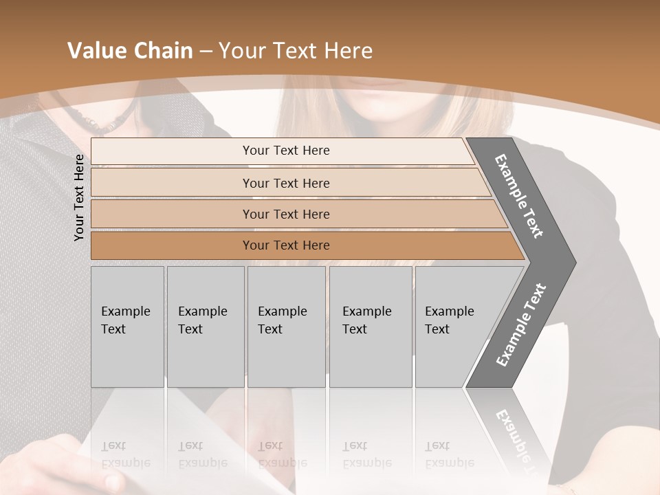 Standing Woman Sunrise PowerPoint Template