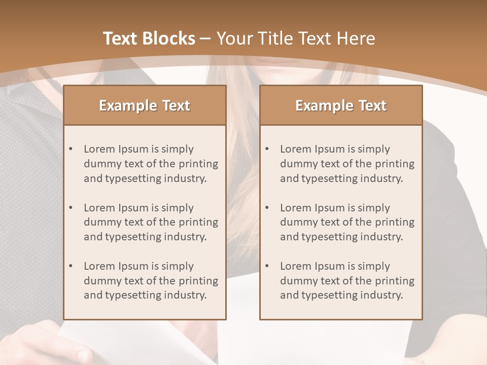 Standing Woman Sunrise PowerPoint Template