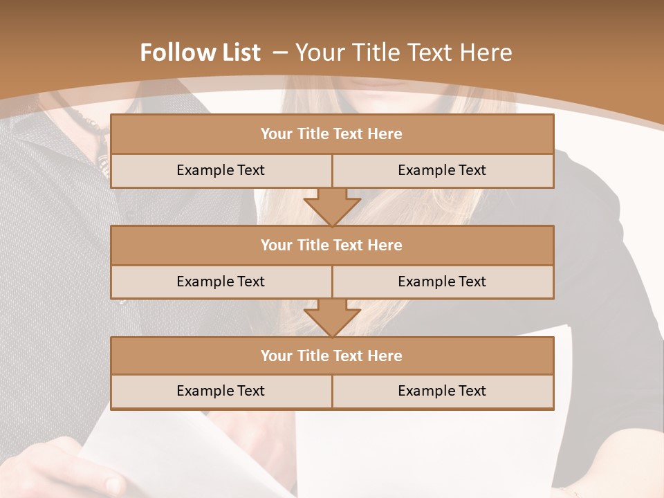 Standing Woman Sunrise PowerPoint Template