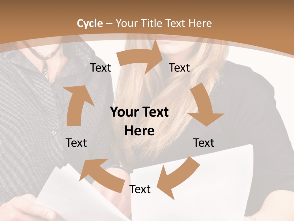 Standing Woman Sunrise PowerPoint Template