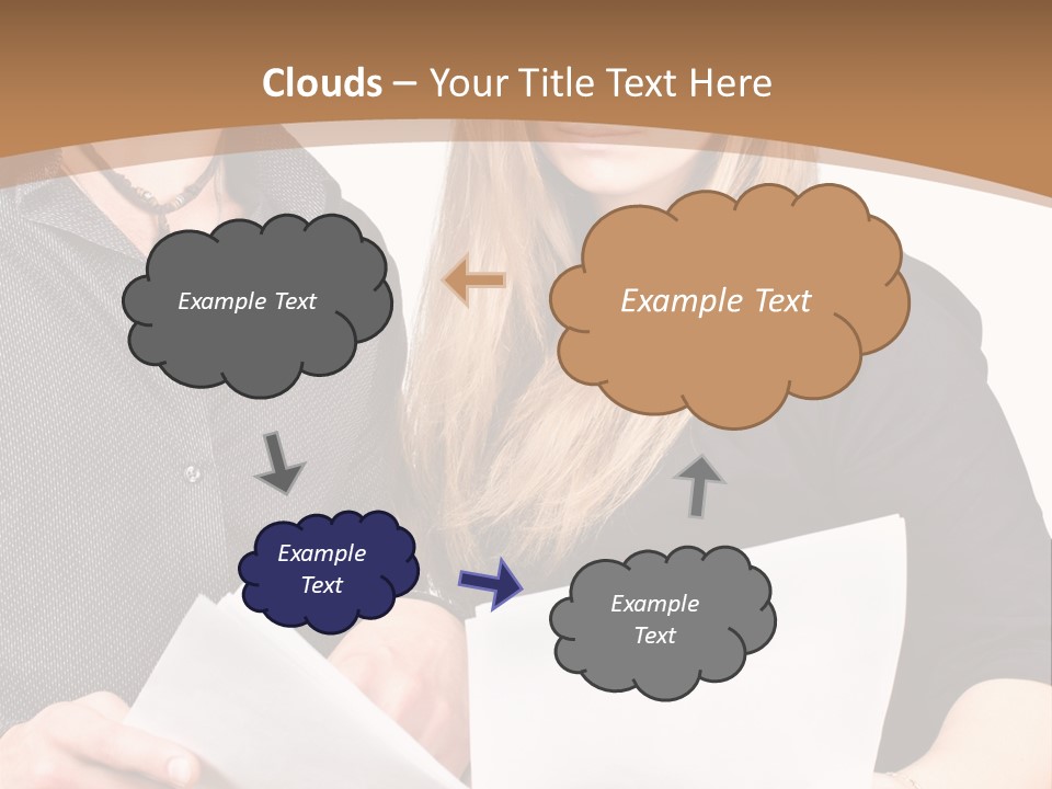 Standing Woman Sunrise PowerPoint Template
