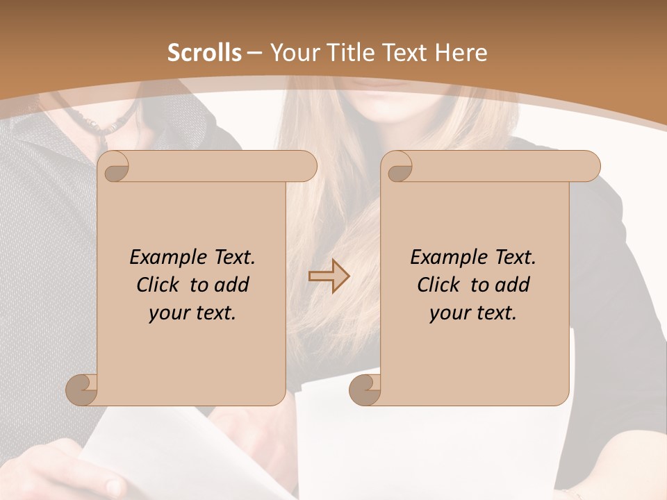 Standing Woman Sunrise PowerPoint Template