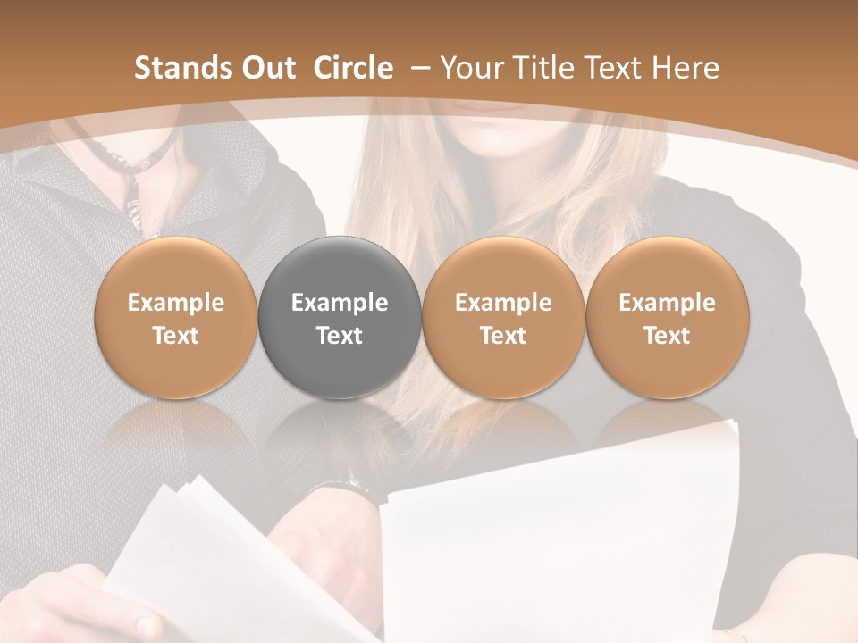 Standing Woman Sunrise PowerPoint Template