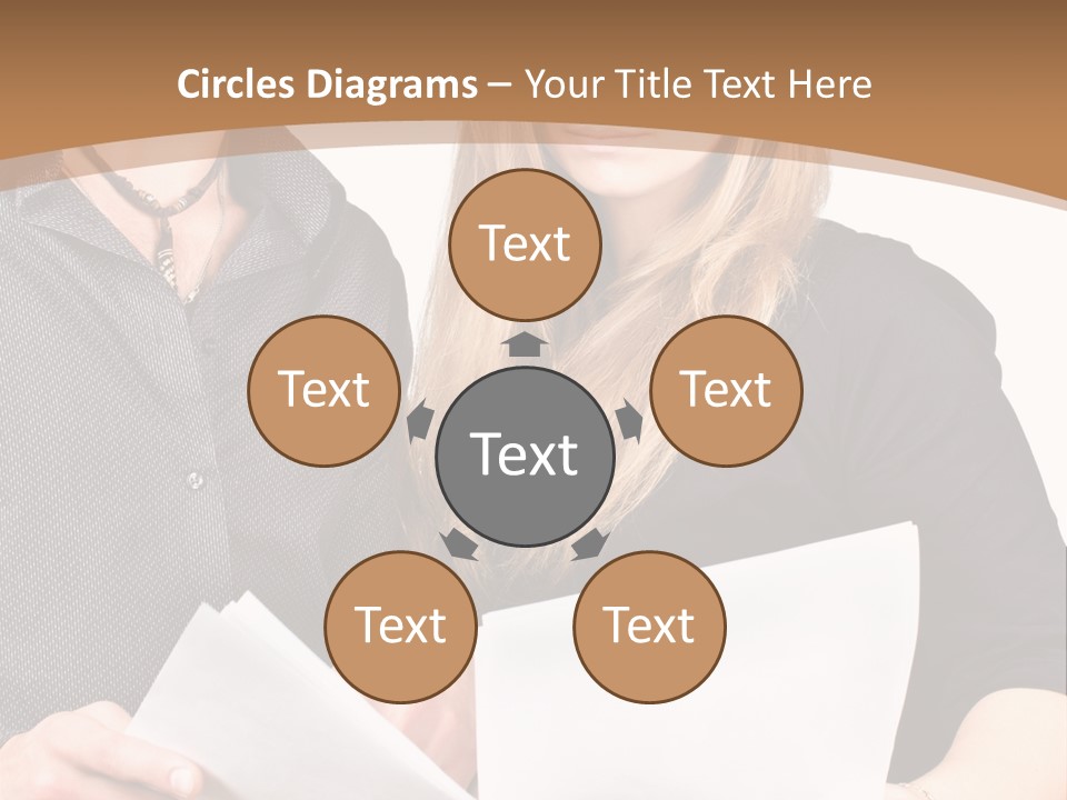 Standing Woman Sunrise PowerPoint Template