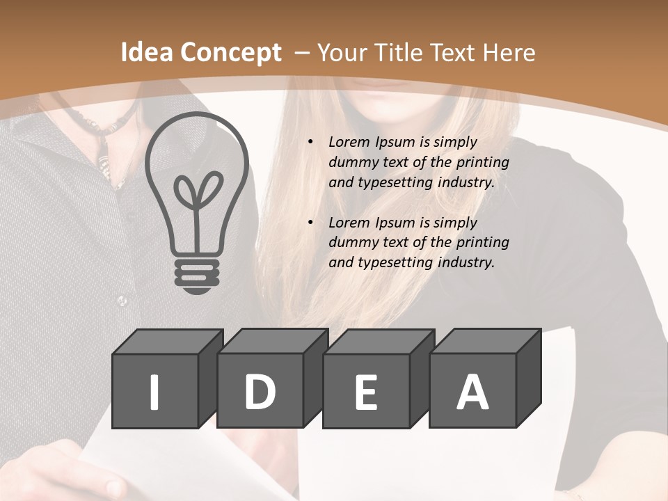 Standing Woman Sunrise PowerPoint Template