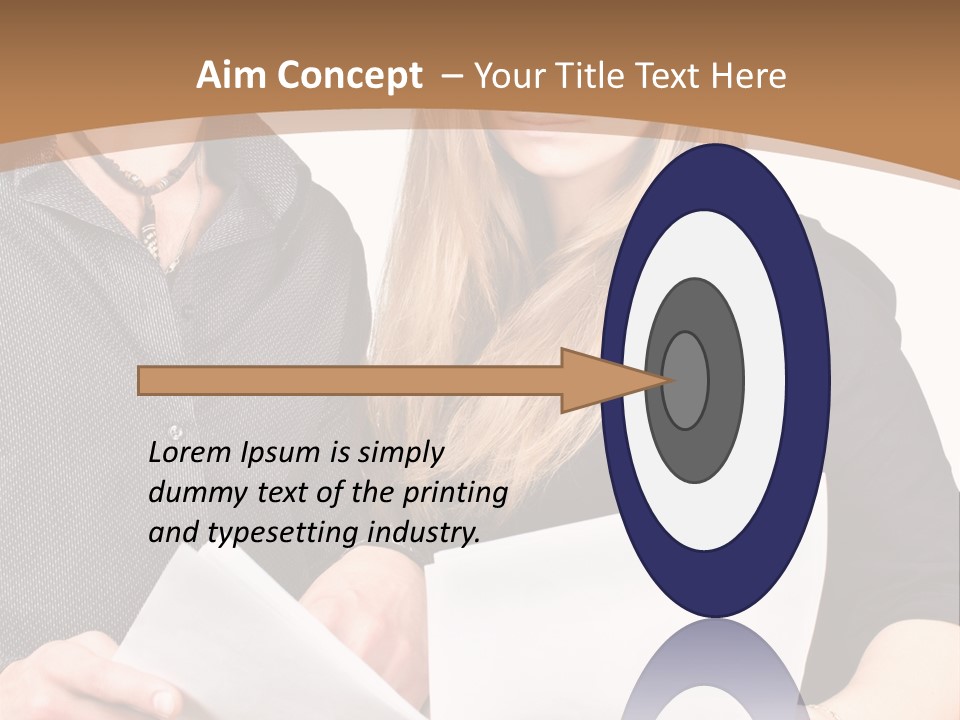 Standing Woman Sunrise PowerPoint Template