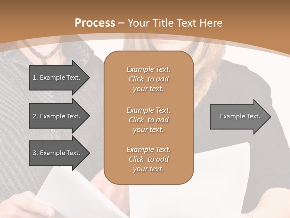 Standing Woman Sunrise PowerPoint Template