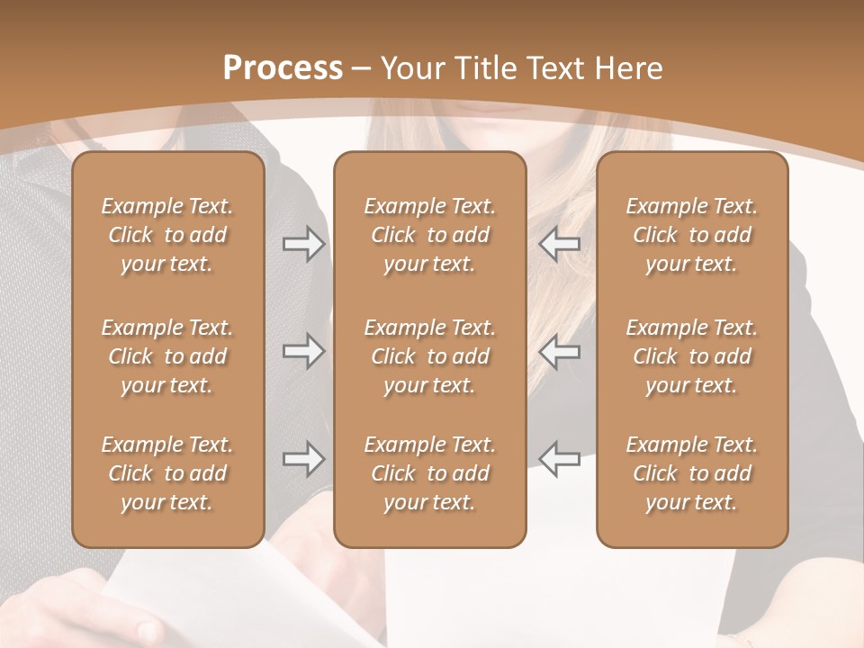 Standing Woman Sunrise PowerPoint Template