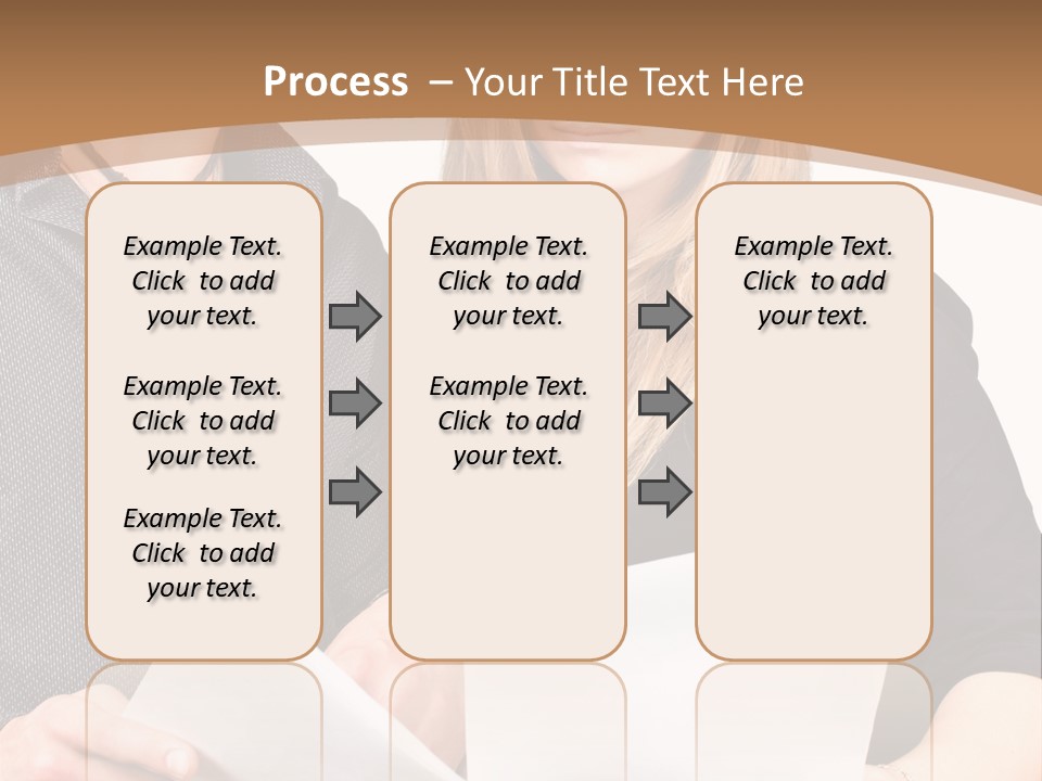 Standing Woman Sunrise PowerPoint Template