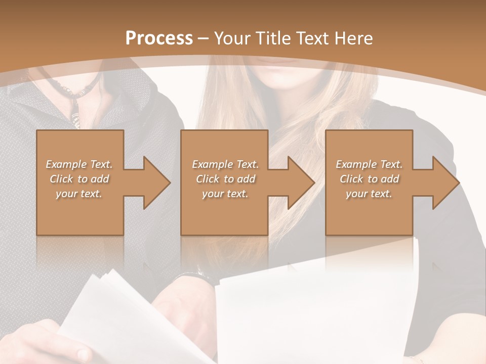 Standing Woman Sunrise PowerPoint Template
