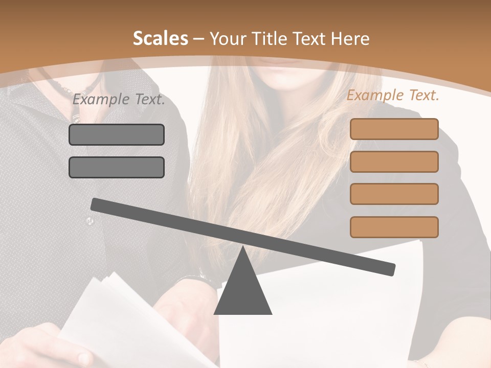 Standing Woman Sunrise PowerPoint Template