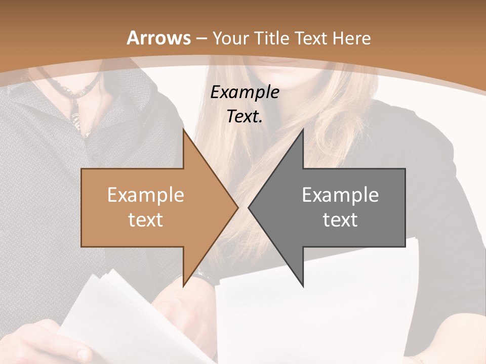 Standing Woman Sunrise PowerPoint Template