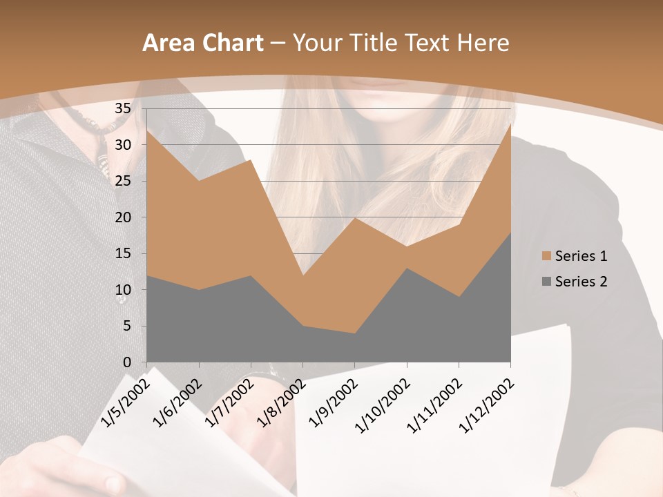 Standing Woman Sunrise PowerPoint Template