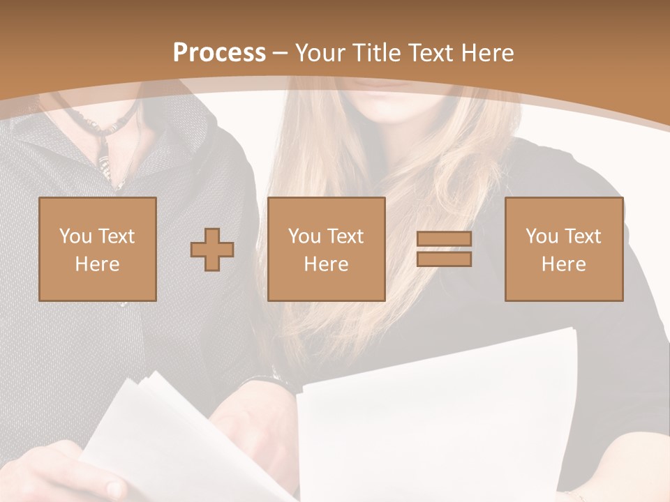Standing Woman Sunrise PowerPoint Template