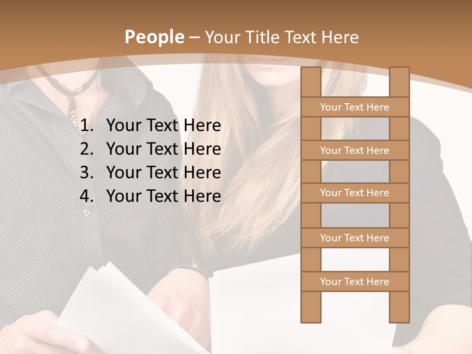 Standing Woman Sunrise PowerPoint Template