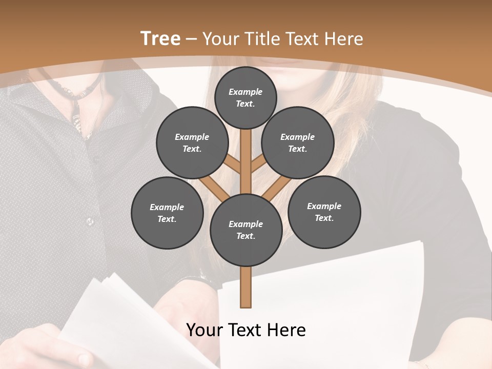 Standing Woman Sunrise PowerPoint Template