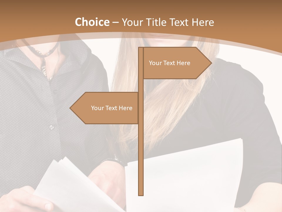 Standing Woman Sunrise PowerPoint Template