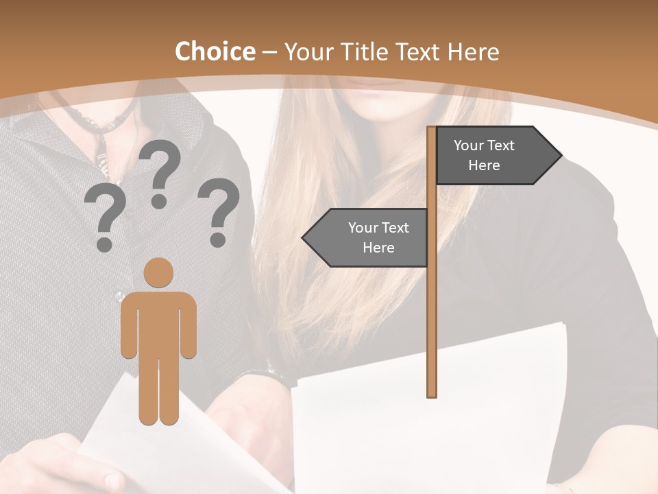 Standing Woman Sunrise PowerPoint Template