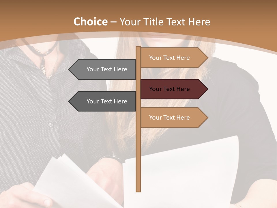 Standing Woman Sunrise PowerPoint Template