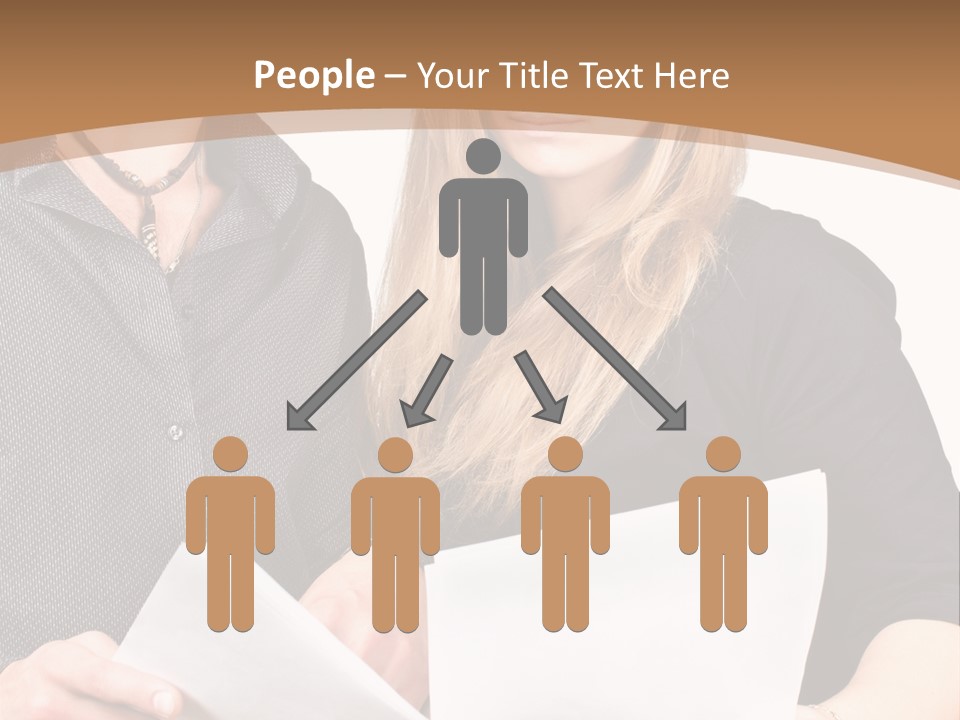 Standing Woman Sunrise PowerPoint Template