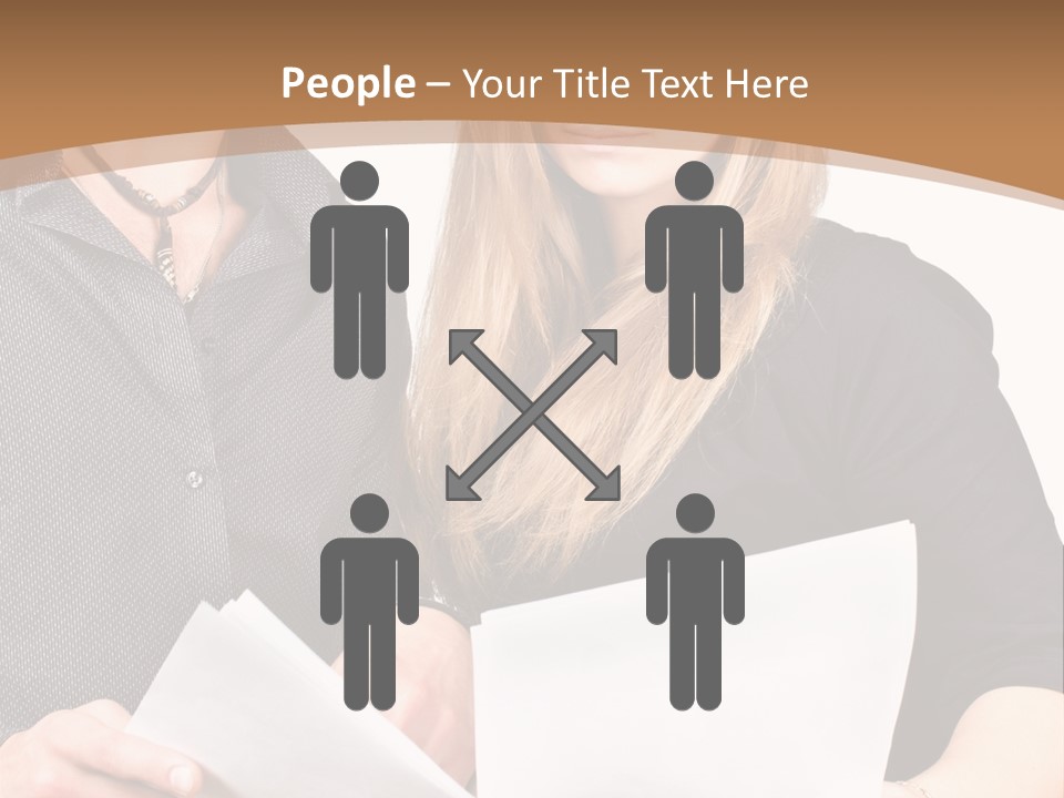 Standing Woman Sunrise PowerPoint Template