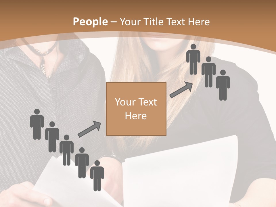 Standing Woman Sunrise PowerPoint Template