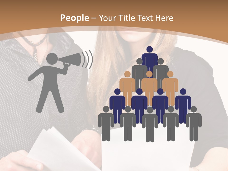 Standing Woman Sunrise PowerPoint Template