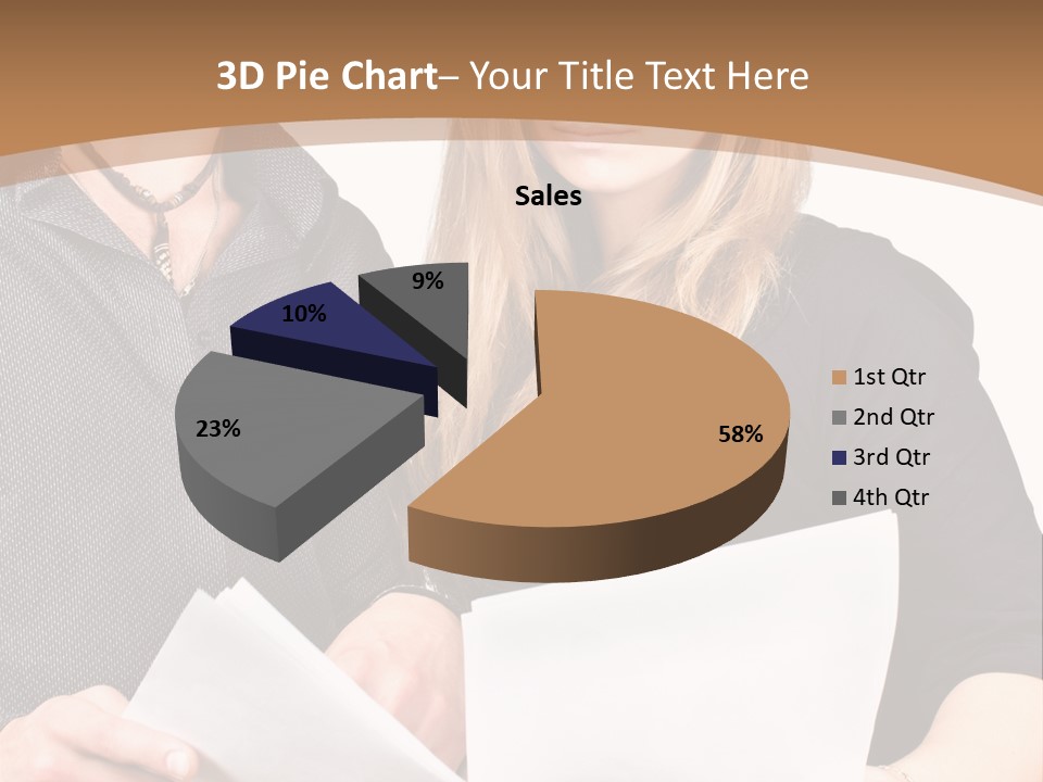Standing Woman Sunrise PowerPoint Template