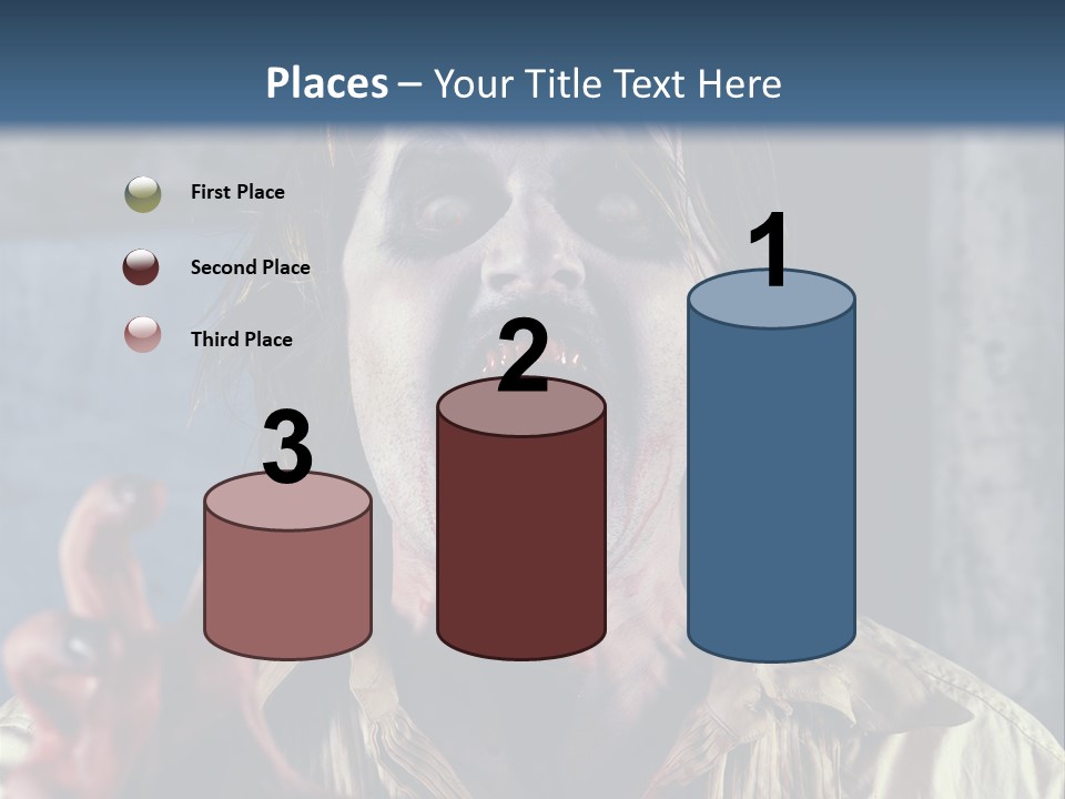 Standing Retired Woman PowerPoint Template