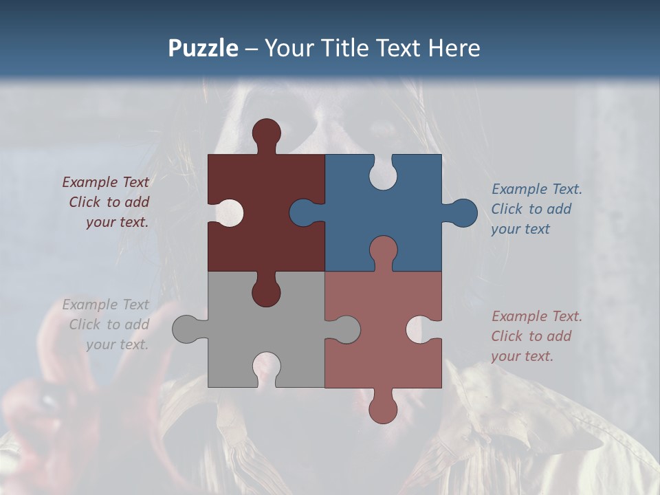 Standing Retired Woman PowerPoint Template