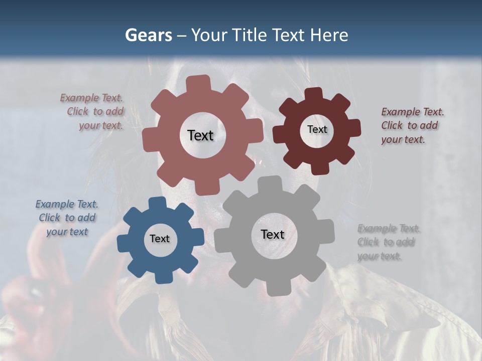 Standing Retired Woman PowerPoint Template