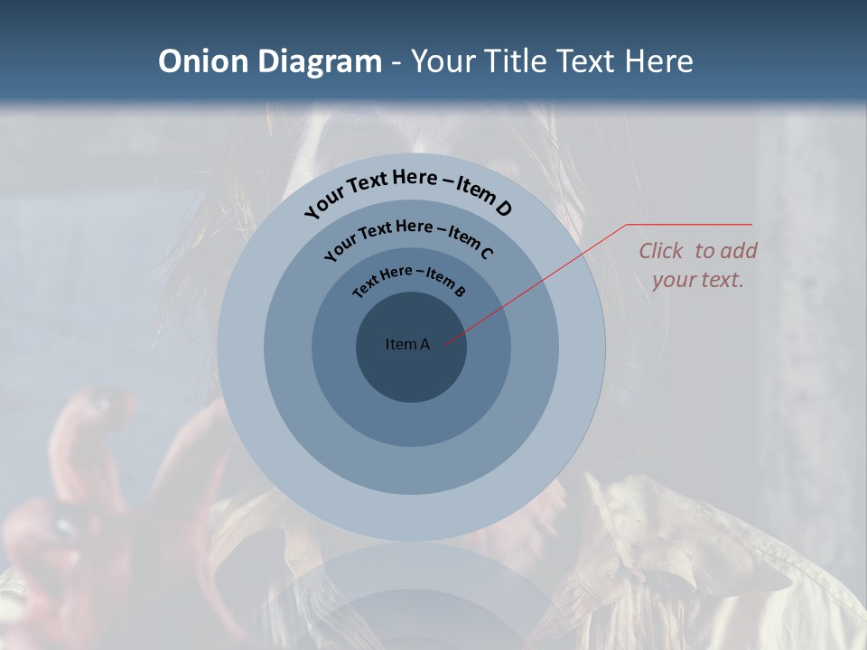 Standing Retired Woman PowerPoint Template