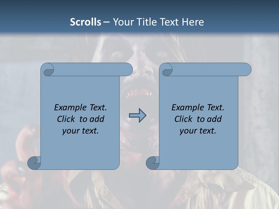 Standing Retired Woman PowerPoint Template