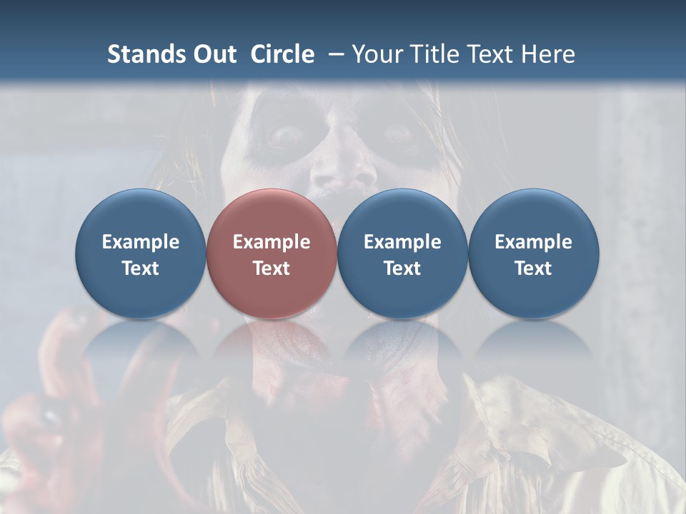 Standing Retired Woman PowerPoint Template