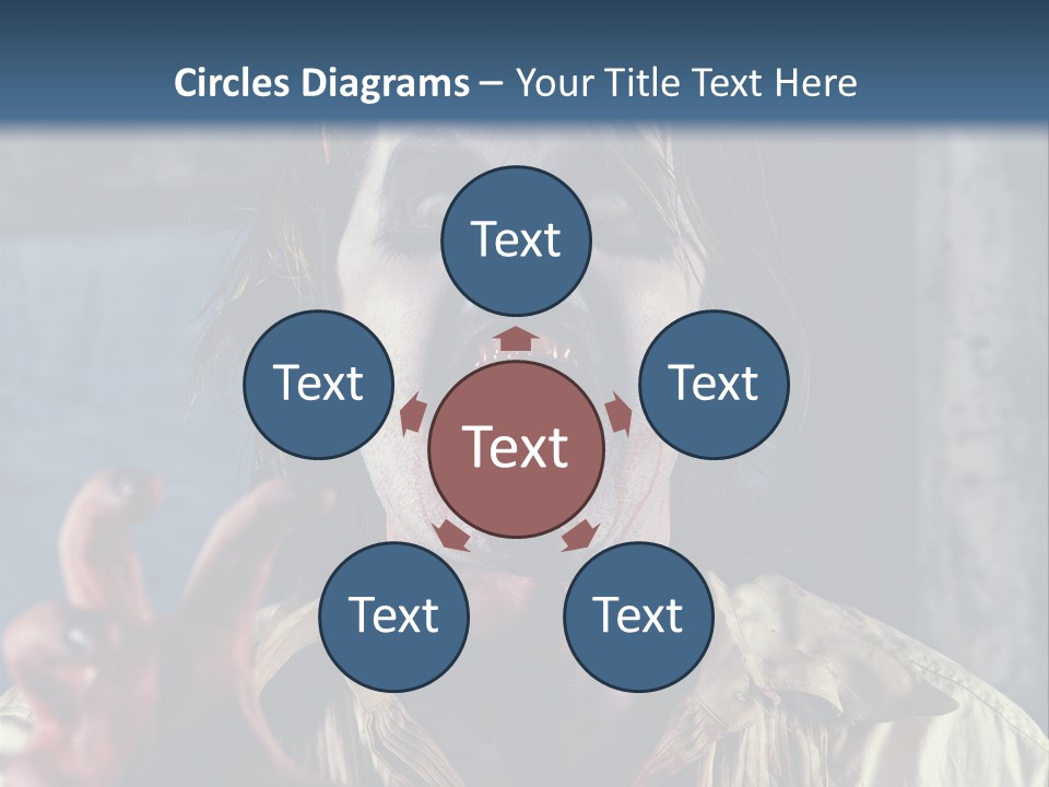 Standing Retired Woman PowerPoint Template