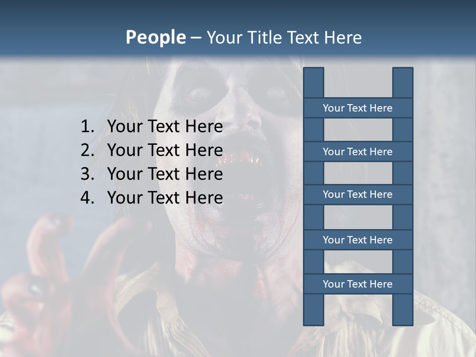 Standing Retired Woman PowerPoint Template