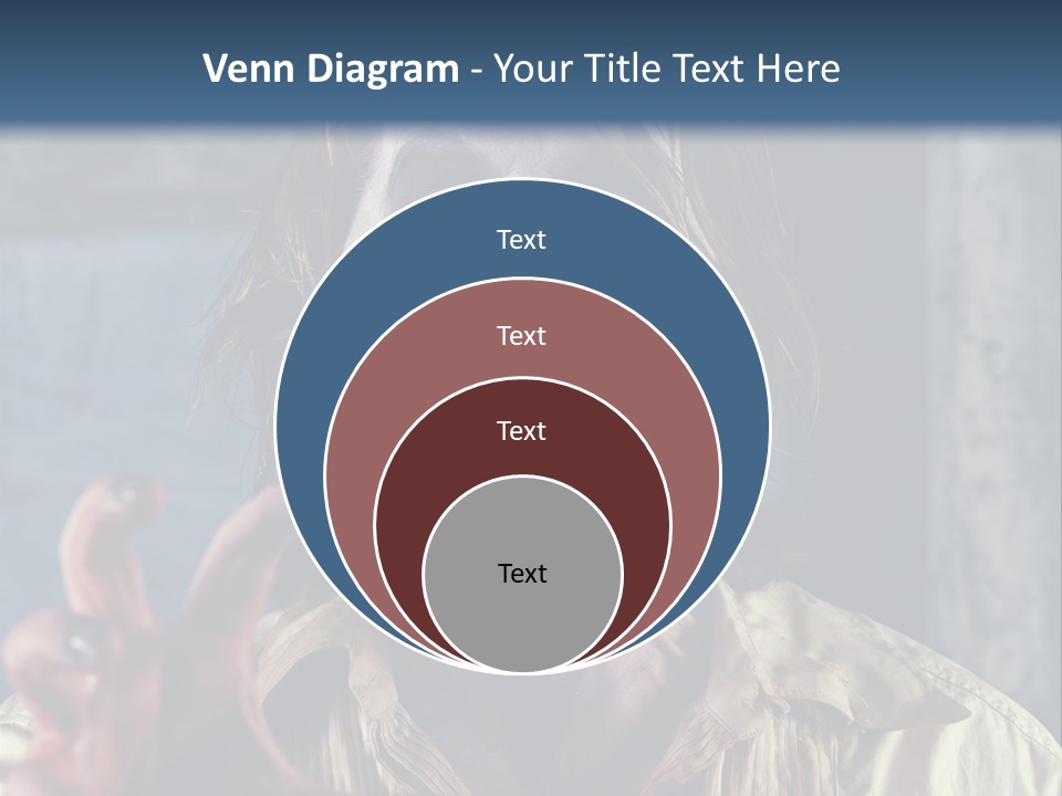 Standing Retired Woman PowerPoint Template