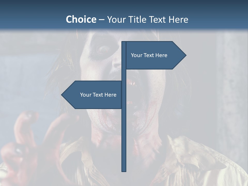 Standing Retired Woman PowerPoint Template