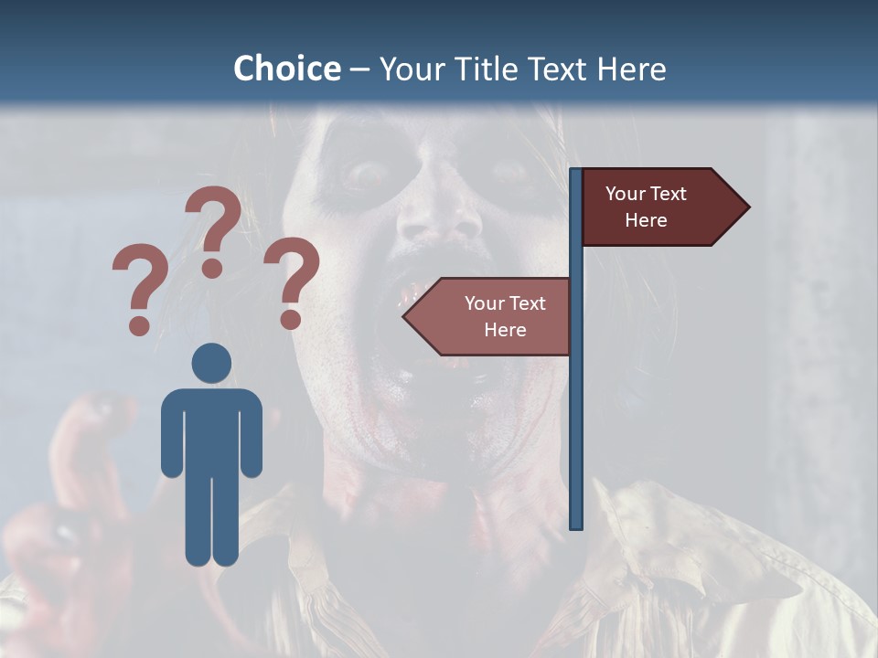 Standing Retired Woman PowerPoint Template